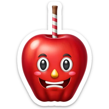 Vintage circus candy apple sticker