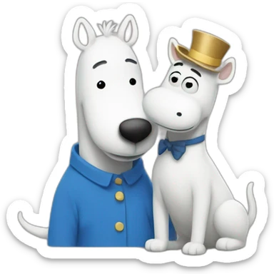 moomintroll and bluey sticker