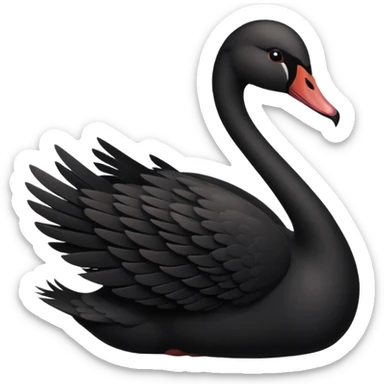 Cisne negro poderoso sticker