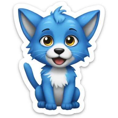 Blue fursona  sticker