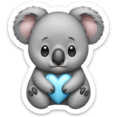 Heartbroken koala bear sticker
