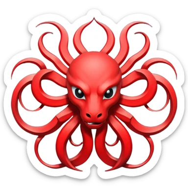 Can you generate me a emoji flag of the fictional world war two team hydra from Captain America? Can you make it the exact logo from the movie? TAKE AN EXACT COPY FROM THE MOVIE sticker