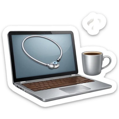 work silver laptop with coffee sticker