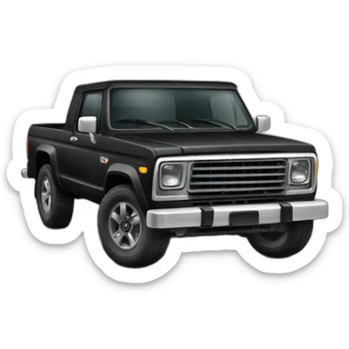 camioneta negra 4x4 sticker