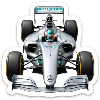 mercedes f1 car sticker