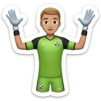 soccer goalkeeper full body arms out wide sticker
