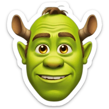 Shrek avec des oreilles sticker