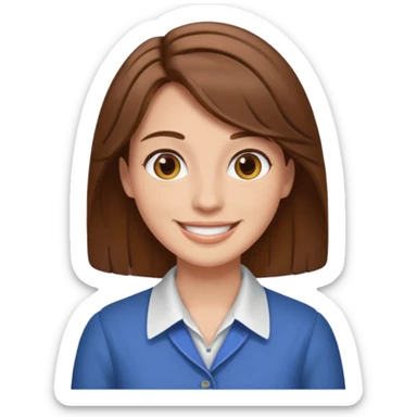 a man with brown hair in female clothes sticker