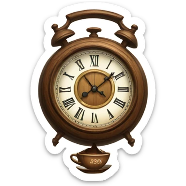 clock that tea sticker