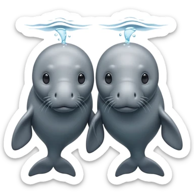 couple manatee sticker