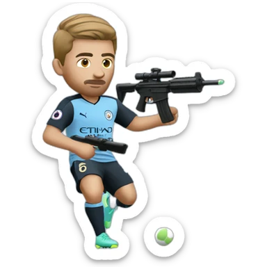 manchester city player shooting sticker