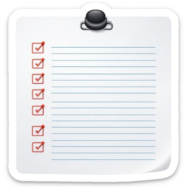 endless wavy checklist paper looping curling filled with tiny checkboxes disappearing into background sticker