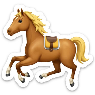 Horse running with phone sticker