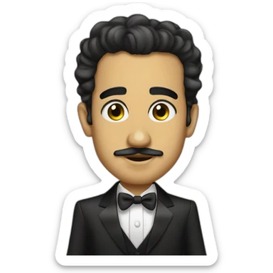 Satirical cartoon Egyptian actor Yasser Galal  in a tuxedo sticker
