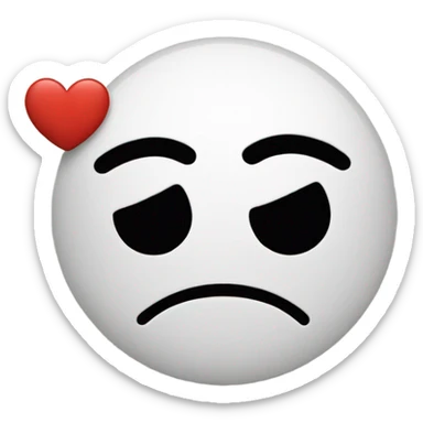 Smile with a heart next to it  sticker