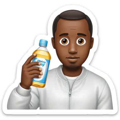 Diddy holding baby oil  sticker