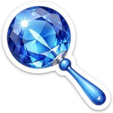 Crystal sapphire baby rattle sticker