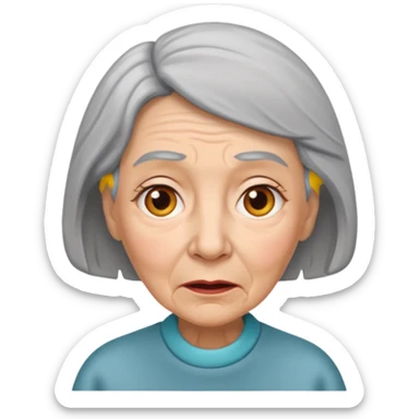  abuela con confundida sticker