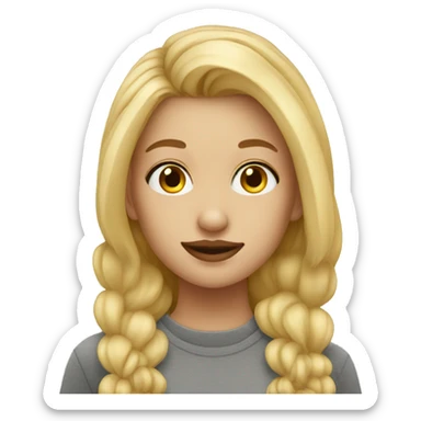 blonde girl with nose piercing sticker