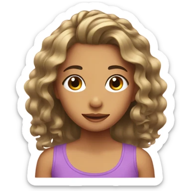 Girl getting hair done sticker