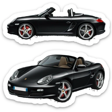 porsche boxster 987 black sticker