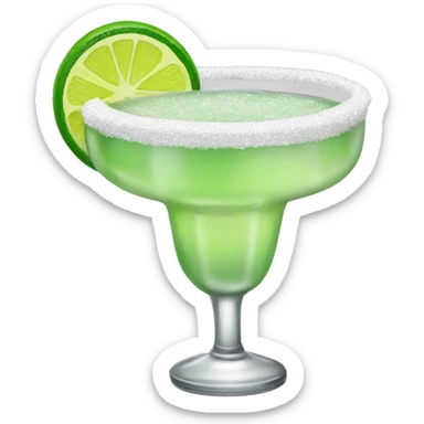 margarita with salt rim sticker
