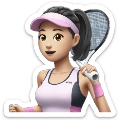 Jennie from blackpink playing tennis sticker