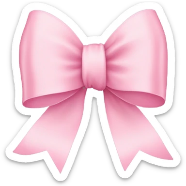 light pink ribbon bow sticker