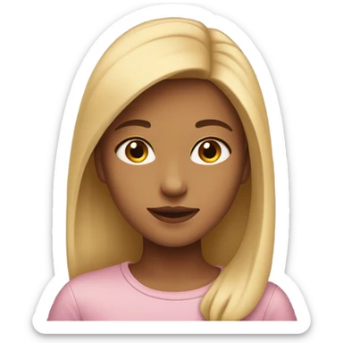 A girl with no chin sticker