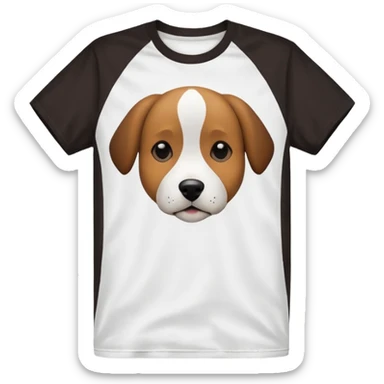t-shirt with dog on front sticker