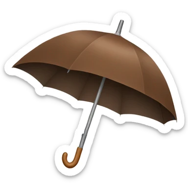 Brown umbrella sticker