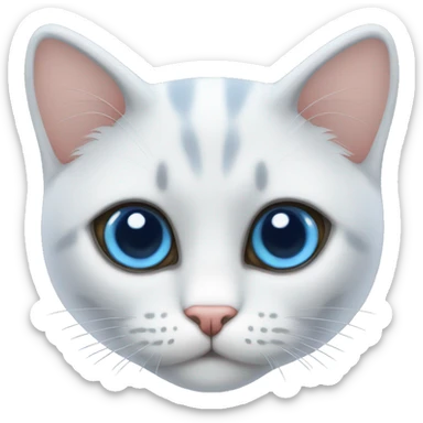Gato perla ojos azules  sticker