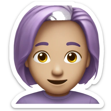 Light purple hear sticker