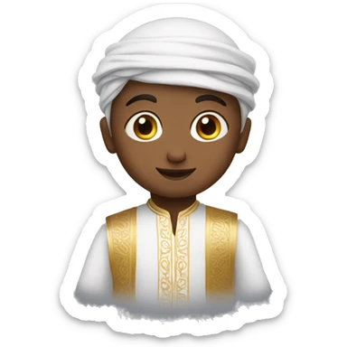 A small boy wearing Arabic clothes sticker