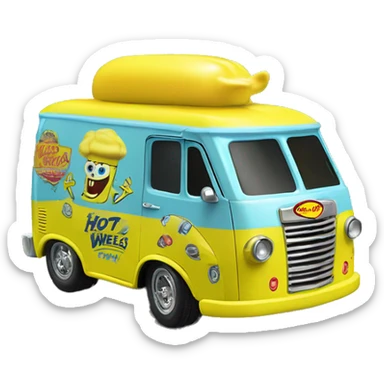 Hot wheels Premium SpongeBob 1950 Chevy step van  sticker
