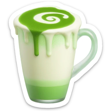 Matcha latte sticker
