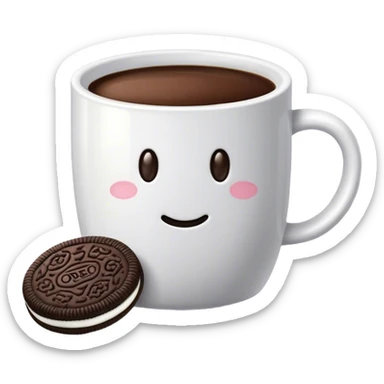 Oreo cookies coffee  sticker