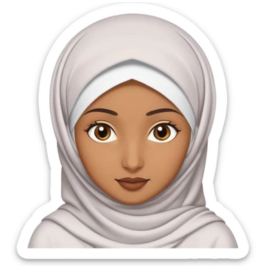 hijabi girl brown skin sticker