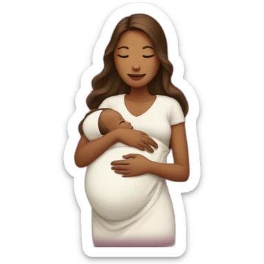 the woman gives birth to a child sticker