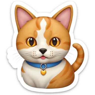 cat mix with dog sticker