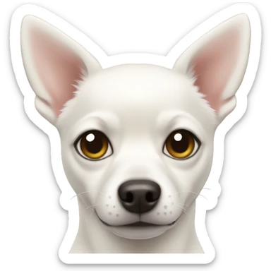 White chihuahua husky mix sticker