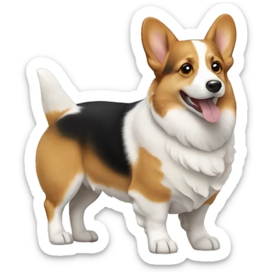Dog Welsh corgi tricolor sticker