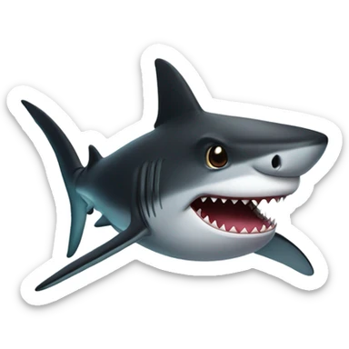 Shark with a top hat sticker