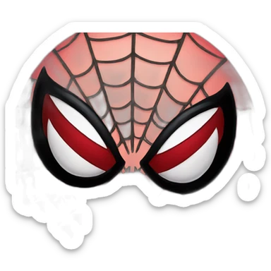 Spiderman face upside down sticker