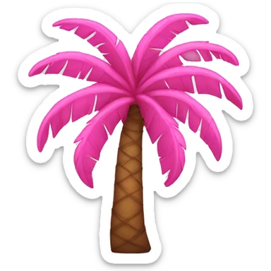 Pink palm tree sticker