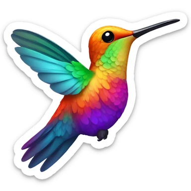 Colorfull hummingbird sticker
