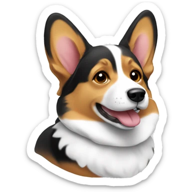 Tri color corgi sticker