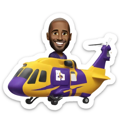 Kobe Bryant on helicopter sticker