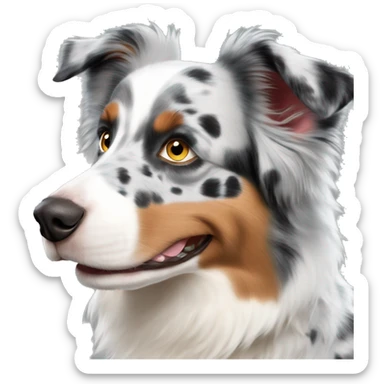 Blue Merle Blue eyed australian Shepherd sticker