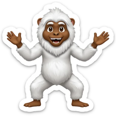 yeti dancing sticker
